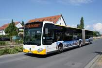 Stadtbus Mainz: Mercedes-Benz Citaro C2 Gelenkbus der MVG Mainz / Mainzer Verkehrsgesellschaft, aufgenommen im Mai 2016 in Mainz-Bretzenheim.