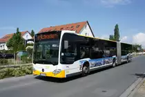 Stadtbus Mainz: Mercedes-Benz Citaro C2 Gelenkbus der MVG Mainz / Mainzer Verkehrsgesellschaft, aufgenommen im Mai 2016 in Mainz-Bretzenheim.