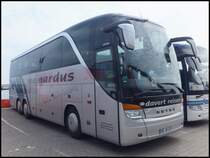 Setra 415 HDH von Meinardus aus Deutschland (ex Vokuhl) im Stadthafen Sassnitz am 04.06.2014