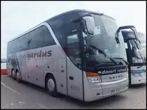 Setra 415 HDH von Meinardus aus Deutschland (ex Vokuhl) im Stadthafen Sassnitz am 04.06.2014