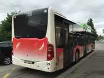 Heck des neuen C2 NGT Nr. 29 beim Bhf Süd, am 2.6.2016.