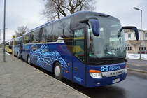 Zur  Grünen Woche 2016  ist MST-RR 67 zu Besuch in Berlin. Aufgenommen wurde ein Setra S 415 GT-HD (BSR Verwaltung GmbH& Co. KG) / 16.01.2016 / Berlin, Jesse-Owens-Allee.
