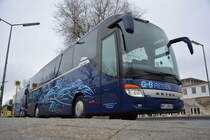 Zur  Grünen Woche 2016  ist MST-RR 67 zu Besuch in Berlin. Aufgenommen wurde ein Setra S 415 GT-HD (BSR Verwaltung GmbH& Co. KG) / 16.01.2016 / Berlin, Jesse-Owens-Allee.
