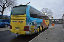 Zur  Grünen Woche 2016  ist DZ-ME 31 zu Besuch in Berlin. Aufgenommen wurde ein MAN Lion's Coach (Polster&Pohl) / 16.01.2016 / Berlin, Jesse-Owens-Allee.
