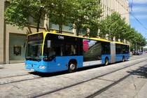 Stadtbus Chemnitz / CVAG Chemnitz: Mercedes-Benz Citaro Facelift G der Chemnitzer Verkehrs-AG (CVAG) - Wagen 261, aufgenommen im Juni 2016 in der Innenstadt von Chemnitz.