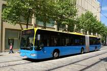 Stadtbus Chemnitz / CVAG Chemnitz: Mercedes-Benz Citaro Facelift G der Chemnitzer Verkehrs-AG (CVAG) - Wagen 256, aufgenommen im Juni 2016 in der Innenstadt von Chemnitz.