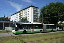 Bus Chemnitz: Mercedes-Benz Citaro GÜ der RVE (Regionalverkehr Erzgebirge GmbH), aufgenommen im Juni 2016 in der Innenstadt von Chemnitz.
