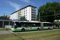 Bus Chemnitz: Mercedes-Benz Citaro GÜ der RVE (Regionalverkehr Erzgebirge GmbH), aufgenommen im Juni 2016 in der Innenstadt von Chemnitz.
