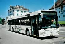 AAGS Schwyz Nr. 20/SZ 10'120 Mercedes/Hess Citaro am 16. Juli 2008 Schwyz, Postplatz (mit Vollwerbung fr das Mythen Center)