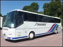 VDL Bova Futura von Twerenbold aus der Schweiz im Stadthafen Sassnitz am 09.06.2014