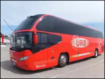 Neoplan Cityliner von URB aus Deutschland im Stadthafen Sassnitz am 09.06.2014