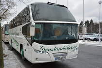 Zur  Grünen Woche 2016  ist ASZ-WY 77 zu Besuch in Berlin. Aufgenommen wurde ein Neoplan Cityliner (Grenzland-Reisen) / 16.01.2016 / Berlin, Olympischer Platz.
