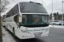 Zur  Grünen Woche 2016  ist ASZ-WY 77 zu Besuch in Berlin. Aufgenommen wurde ein Neoplan Cityliner (Grenzland-Reisen) / 16.01.2016 / Berlin, Olympischer Platz.
