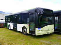 tpc - Solaris Urbino  VD 287512 abgestellt im Depot/Werkstätte Areal anlässlich des Abschiedfest der alten Bahn Fahrzeuge der AOMC am 19.06.0216