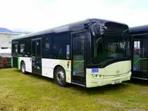 tpc - Solaris Urbino  VD 287512 abgestellt im Depot/Werkstätte Areal anlässlich des Abschiedfest der alten Bahn Fahrzeuge der AOMC am 19.06.0216