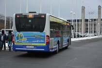 Am 16.01.2016 fährt P-AV 112 (Mercedes Benz Citaro Facelift) für die  Grüne Woche 2016  Shuttle Verkehr zwischen Messe (ICC) und Olympischer Platz.
