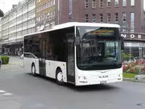 FuniCar Biel - MAN Lion`s City  BE  137705 unterwegs auf der Linie 11 in der Stadt Biel am 21.06.2016