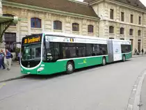 BVB - Mercedes Citaro Nr.7055 BS 99355 unterwegs auf der Linie 50 bei den Bushaltestelle vor dem Bahnhof Basel SBB am 21.06.2016