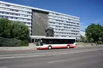 Bus Chemnitz: Mercedes-Benz Citaro LE Ü vom Omnibusunternehmen Olaf Klietsch, aufgenommen im Juni 2016 in der Innenstadt von Chemnitz.