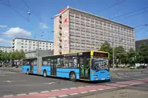 Stadtbus Chemnitz / CVAG Chemnitz: Mercedes-Benz O 405 GN der Chemnitzer Verkehrs-AG (CVAG) - Wagen 226, aufgenommen im Juni 2016 in der Innenstadt von Chemnitz.