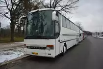 Zur  Grünen Woche 2016  ist AK 71 149 zu Besuch in Berlin. Aufgenommen wurde ein Setra S 317 HDH / 16.01.2016 / Berlin, Olympischer Platz.
