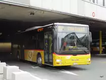 Postauto - MAN Lion`s City BE 47894 unterwegs auf der Linie 102 bei der zufahrt zu den Postautohaltestellen auf dem Dach des Bahnhofs Bern am 21.06.2016