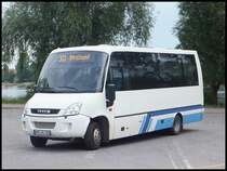 Iveco Kleinbus der Kraftverkehrsgesellschaft mbH Ribnitz-Damgarten in Stralsund am 10.06.2014