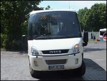 Iveco Kleinbus der Kraftverkehrsgesellschaft mbH Ribnitz-Damgarten in Stralsund am 10.06.2014