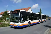 Stadtbus Mainz / Stadtbus Wiesbaden: Mercedes-Benz Citaro C2 Gelenkbus der ESWE Wiesbaden, aufgenommen im Juni 2016 in Mainz-Bretzenheim.