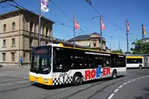 Stadtbus Mainz: MAN Lion's City der MVG Mainz / Mainzer Verkehrsgesellschaft, aufgenommen im Juni 2016 am Hauptbahnhof in Mainz.