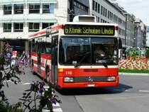 VB Biel - Mercedes O 405 N  Nr.115 unterwegs auf der Line 6 am 26.07.2008
