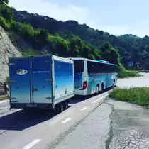 LLB Reisen - Nr. 2/38002 - Neuer Dreiachser Setra  S 417 Ul(nachfolger vom Bova Futura) Linie: Leukerbad - Leuk

Leuk,30.06.16