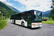 Setra S 415 NF von Siebler Reisen, unterwegs auf der Kfl. 5021 als Kurs 34 (Steinfeld im Drautal Volksschule - Oberdrauburg Bahnhof), am 4.7.2016 nahe der Haltestelle Vorderradlach.