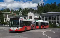 Postbus Citaro 2 G  BD 13904  wirbt bekanntlich schon etwas länger für den ÖBB Cityjet sowie für den neuen ÖBB Ticketsshop, hier zu sehen als Linie 41 am Hilmteich, 28.06.2016.