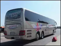 MAN Lion's Coach von Lauwers aus Belgien im Stadthafen Sassnitz am 10.06.2014