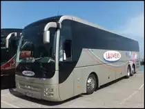 MAN Lion's Coach von Lauwers aus Belgien im Stadthafen Sassnitz am 10.06.2014