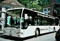 AAGU Altdorf Nr. 41/UR 9141 Mercedes Citaro am 16. Juli 2008 Altdorf, Telldenkmal (mit Vollwerbung fr das Mythen Center)