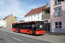 Bus Alzey: Mercedes-Benz Citaro C2 Ü vom Rhein-Nahe-Bus (Omnibusverkehr Rhein-Nahe / ORN), aufgenommen im Juni 2016 am Bahnhof in Alzey.
