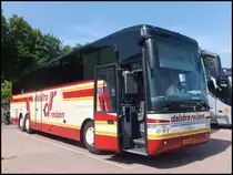 Van Hool T917 von Dalstra Reizen aus den Niederlanden im Stadthafen Sassnitz am 10.06.2014