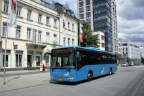 Bus Kaiserslautern / Verkehrsverbund Rhein-Neckar: Iveco Crossway LE (KL-D 4156) der Südwest Mobil GmbH (Rhein-Nahe-Bus / ORN), aufgenommen im Juni 2016 am Hauptbahnhof in Kaiserslautern.
