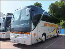 Setra 415 HDH von Schwanke aus Deutschland im Stadthafen Sassnitz am 10.06.2014