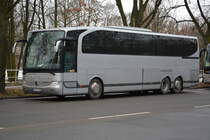 Am 16.01.2016 steht EE-CT 84 in der Passenheimer Straße. Aufgenommen wurde ein Mercedes Benz Travego (Köcher-Reisen).
