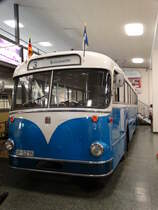 Büssing Oldtimer Bus am 10.07.16 im VGF Verkehrsmuseum in Frankfurt Schwanheim