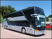 Setra 431 DT von Walk Reisen aus Deutschland im Stadthafen Sassnitz am 14.06.2014