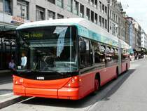 VB Biel - Hess-Swisstrolleybus BGT-N2C Nr.60 unterwegs auf der Linie 4 am 26.07.2008
