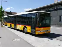 Postauto - Setra S 315 NF  JU 32849 bei den Bushaltestellen beim Bahnhof in Delemont am 09.07.2016