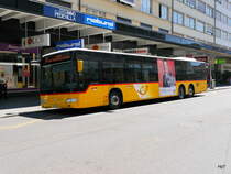 Postauto - Mercedes Citaro  BE  639515 unterwegs auf der Linie 74 in der Stad Biel am 10.07.2016