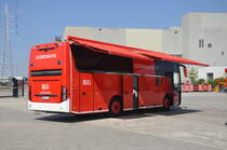 Einsatzleitwagen der Berufsfeuerwehr Antwerpen Van Hool TX11 Alicron aufgenommen 19.04.2014 am Hauptwache Nord