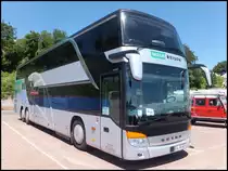Setra 431 DT von Walk Reisen aus Deutschland im Stadthafen Sassnitz am 14.06.2014