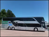 Setra 431 DT von Walk Reisen aus Deutschland im Stadthafen Sassnitz am 14.06.2014
